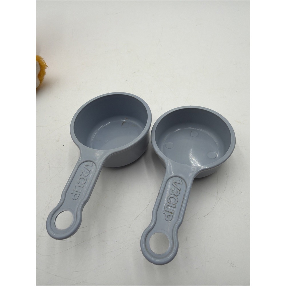 Set of 2 Vintage King Kraft Country Blue Measuring Cup REPLACEMENT 1/2 & 1/3 Cup